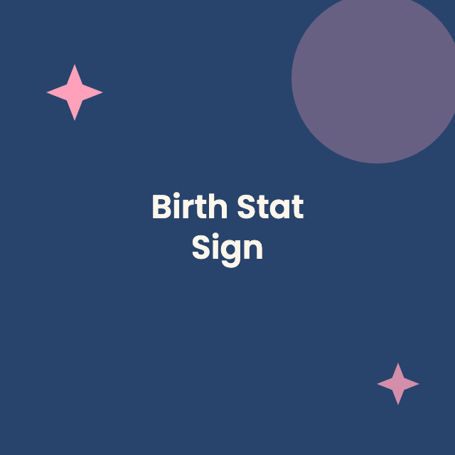 Acrylic birth stat sign