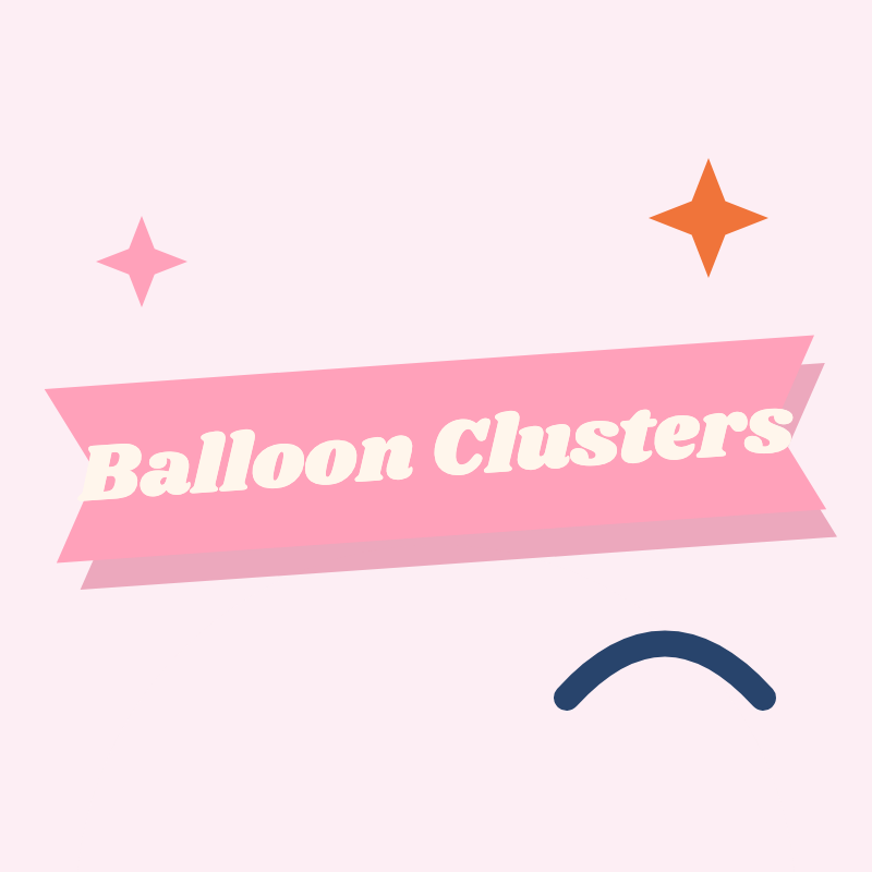 Tabletop balloon clusters