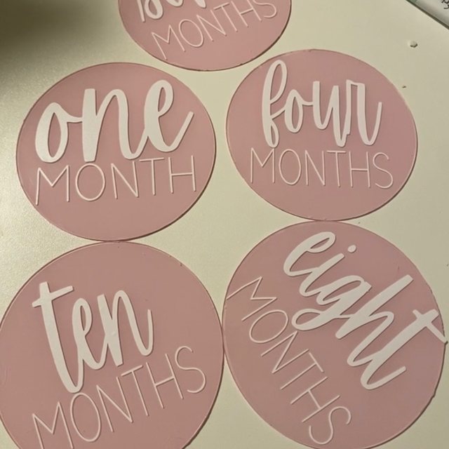 Milestone disc / monthly photo prop